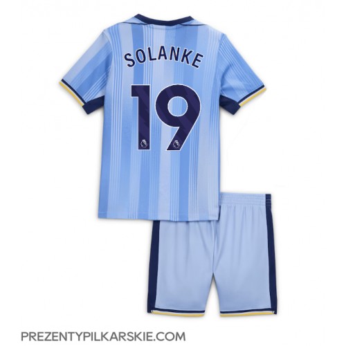 Stroje piłkarskie Tottenham Hotspur Dominic Solanke #19 Koszulka Wyjazdowej dla dzieci 2024-25 Krótki Rękaw (+ szorty)